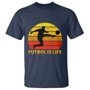 Funny Football T Shirt Futbol Is Life Vintage Soccer Lover TS11 Navy Print Your Wear