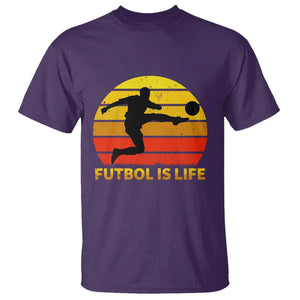 Funny Football T Shirt Futbol Is Life Vintage Soccer Lover TS11 Purple Print Your Wear