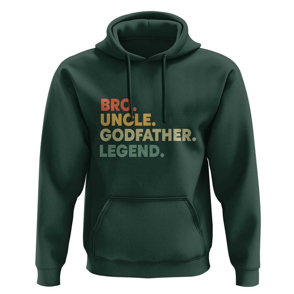 Funny Uncle Godfather Legend Hoodie Favourite Unc Family Relationship Father's Day TS11 Dark Forest Green Print Your Wear