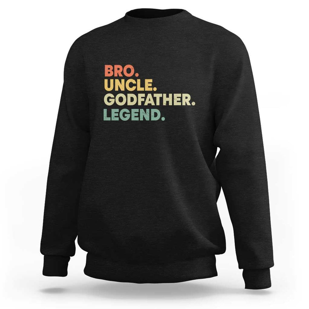 Funny Uncle Godfather Legend Sweatshirt Favourite Unc Family Relationship Father's Day TS11 Black Print Your Wear