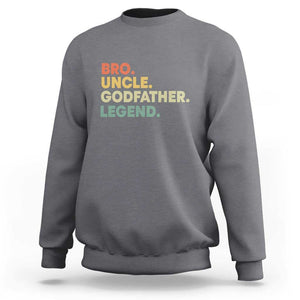 Funny Uncle Godfather Legend Sweatshirt Favourite Unc Family Relationship Father's Day TS11 Charcoal Print Your Wear