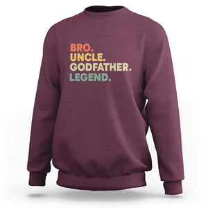 Funny Uncle Godfather Legend Sweatshirt Favourite Unc Family Relationship Father's Day TS11 Maroon Print Your Wear