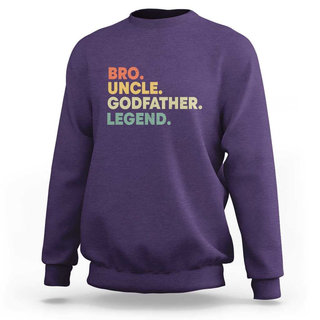 Funny Uncle Godfather Legend Sweatshirt Favourite Unc Family Relationship Father's Day TS11 Purple Print Your Wear
