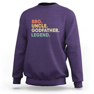 Funny Uncle Godfather Legend Sweatshirt Favourite Unc Family Relationship Father's Day TS11 Purple Print Your Wear