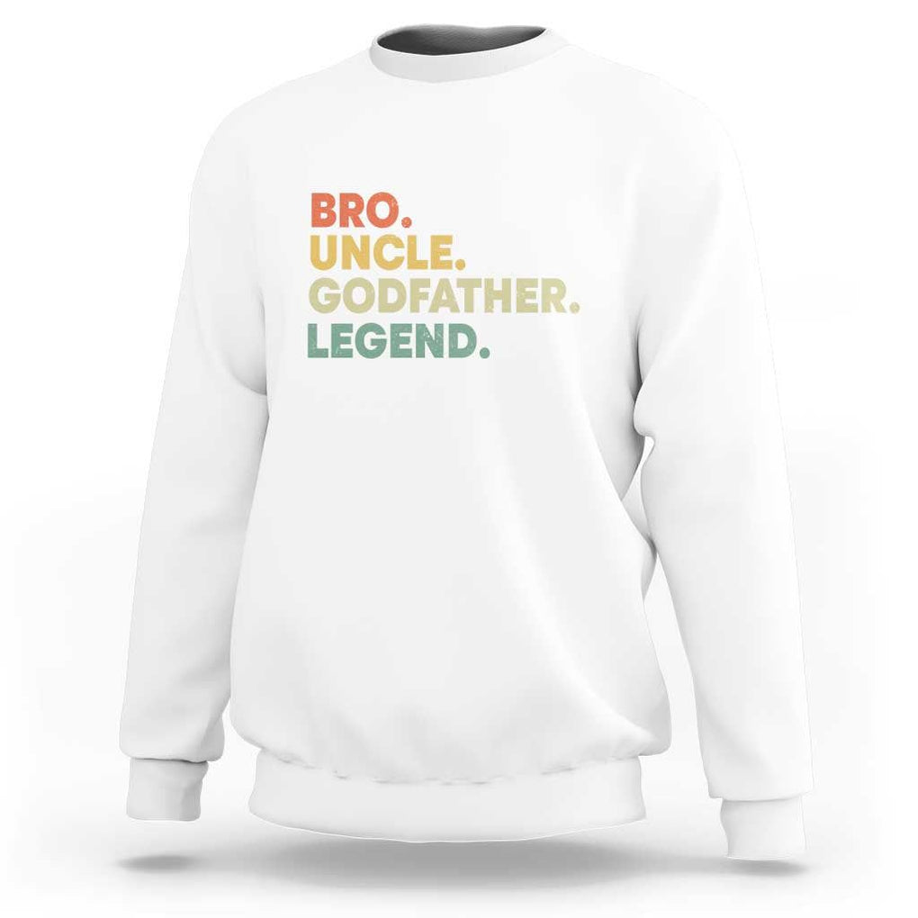 Funny Uncle Godfather Legend Sweatshirt Favourite Unc Family Relationship Father's Day TS11 White Print Your Wear
