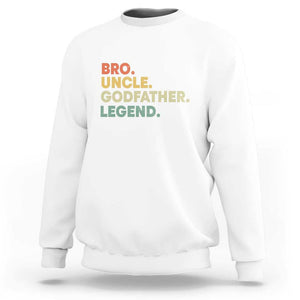Funny Uncle Godfather Legend Sweatshirt Favourite Unc Family Relationship Father's Day TS11 White Print Your Wear