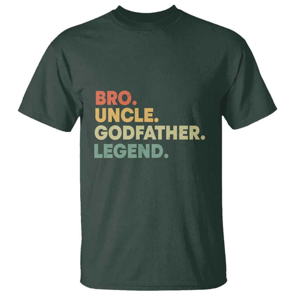 Funny Uncle Godfather Legend T Shirt Favourite Unc Family Relationship Father's Day TS11 Dark Forest Green Print Your Wear