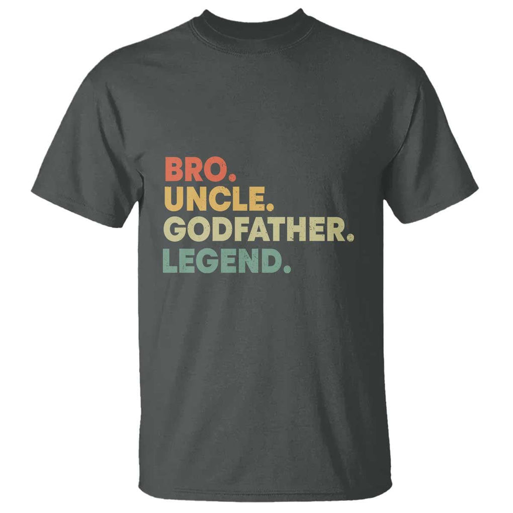 Funny Uncle Godfather Legend T Shirt Favourite Unc Family Relationship Father's Day TS11 Dark Heather Print Your Wear