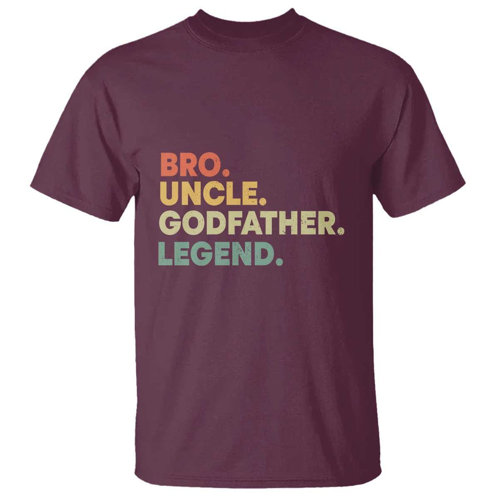 Funny Uncle Godfather Legend T Shirt Favourite Unc Family Relationship Father's Day TS11 Maroon Print Your Wear