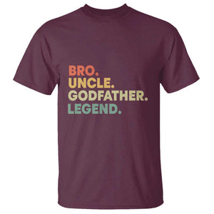 Funny Uncle Godfather Legend T Shirt Favourite Unc Family Relationship Father's Day TS11 Maroon Print Your Wear