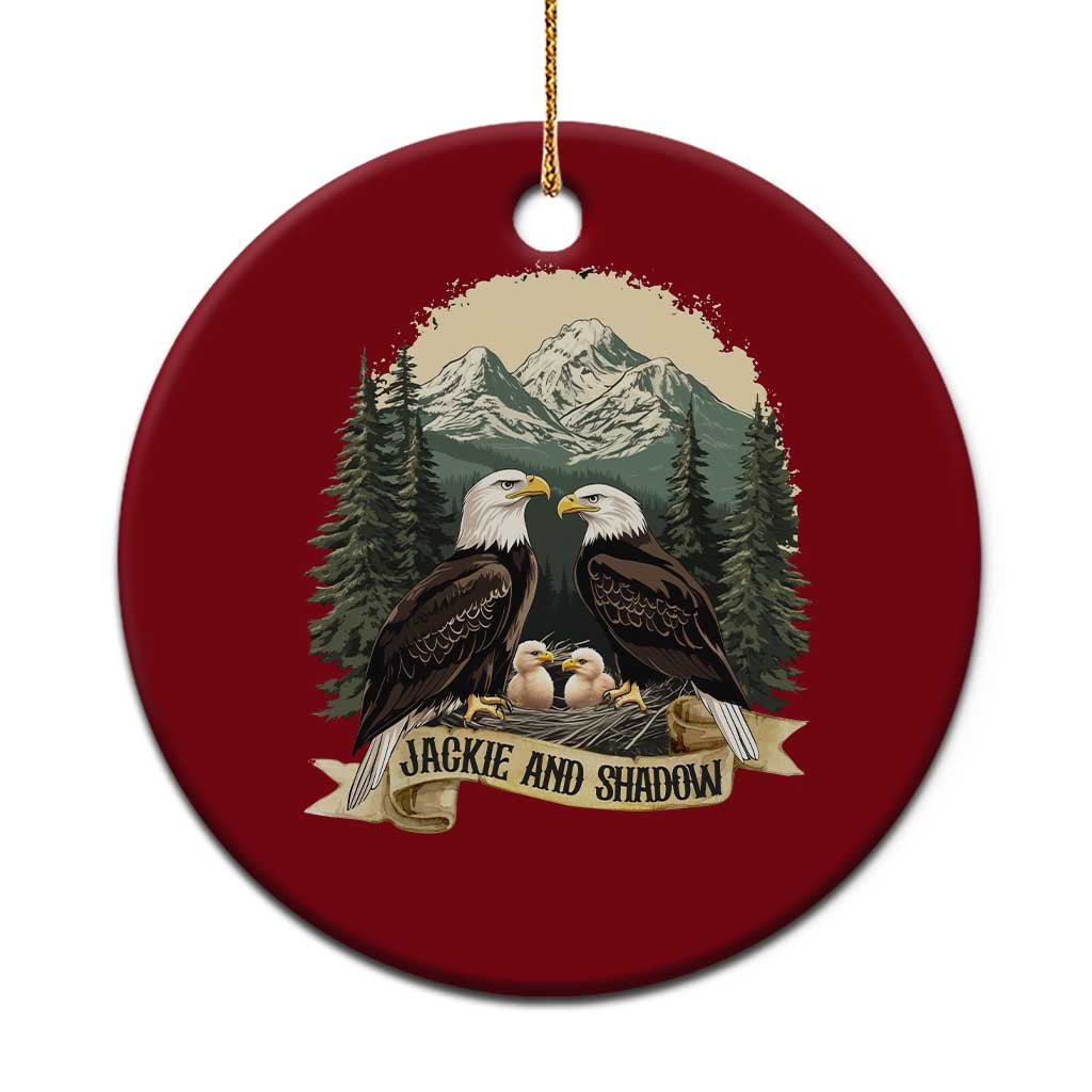 Funny Jackie And Shadow Eagle Family Matching Ceramic Ornament Eagle Lover TS11 1pc Red Print Your Wear