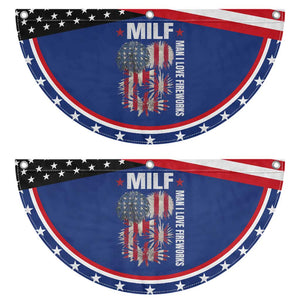Funny MILF Man I Love Fireworks Patriotic Fan Flag American July 4th US Flag