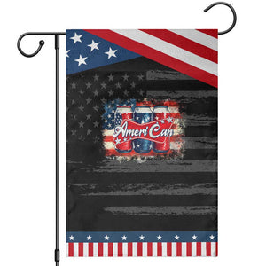 Funny AmeriCan Beer 4th of July Drinking Garden Flag American Flag USA Beer Can TS11 Distressed Black Blue Print Your Wear