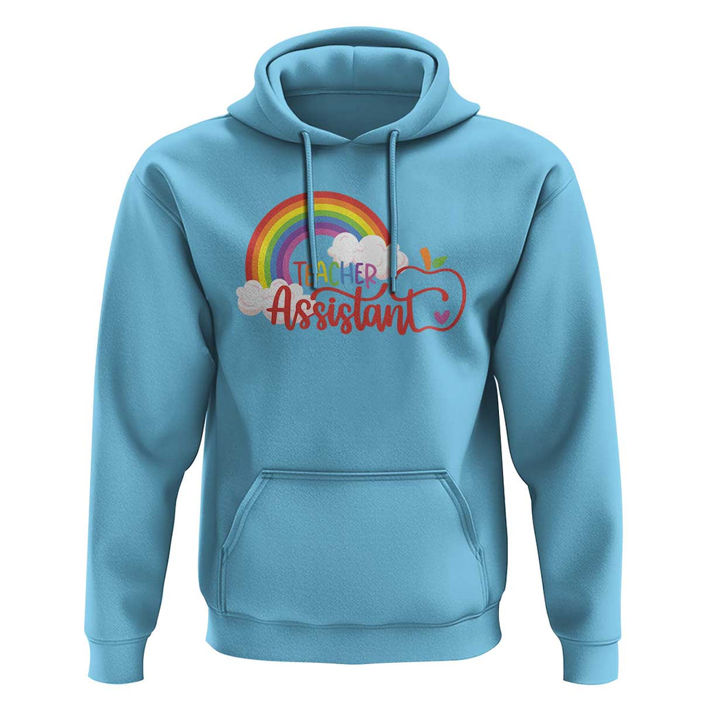 Teacher Assistant Hoodie Back To School Rainbow Apple Cloud TS11 Sky Print Your Wear