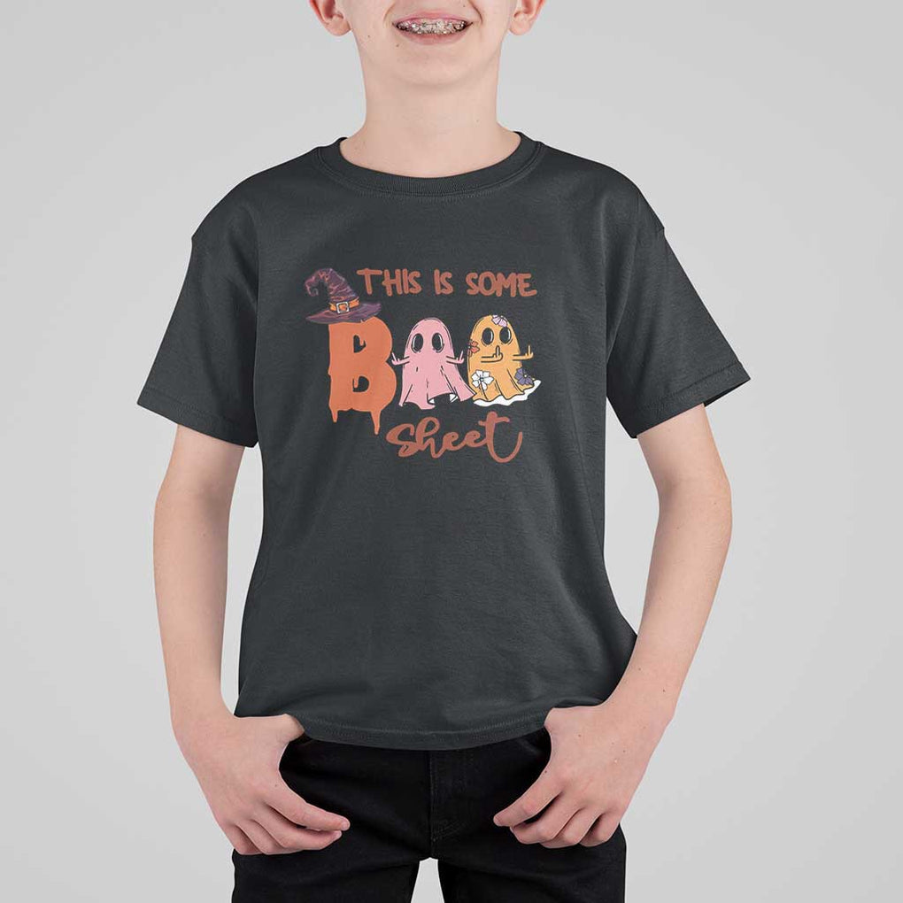 Funny This Is Some Boo Sheet T Shirt For Kid Halloween Ghost Witch Hat TS11 Black Print Your Wear