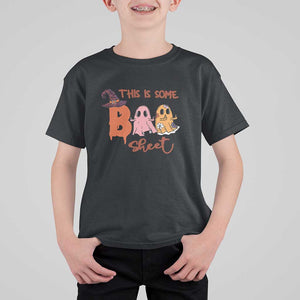 Funny This Is Some Boo Sheet T Shirt For Kid Halloween Ghost Witch Hat TS11 Black Print Your Wear