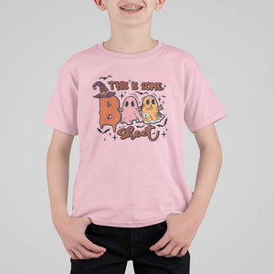 Funny This Is Some Boo Sheet T Shirt For Kid Halloween Ghost Witch Hat TS11 Light Pink Print Your Wear