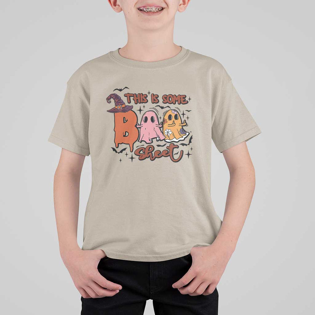 Funny This Is Some Boo Sheet T Shirt For Kid Halloween Ghost Witch Hat TS11 Sand Print Your Wear