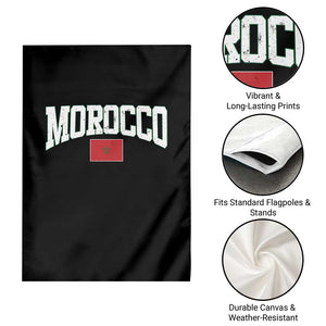 Morocco Football Throwback Design Vintage Moroccan Flag Jersey Style Garden Flag TS11 Print Your Wear