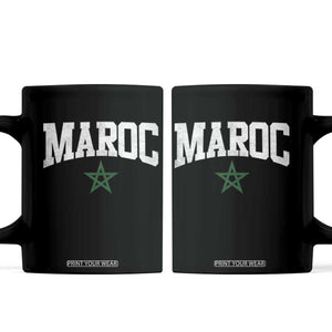 Morocco Maroc Pride Coffee Mug Moroccan Heritage Vintage Green Star TS11 Black Print Your Wear
