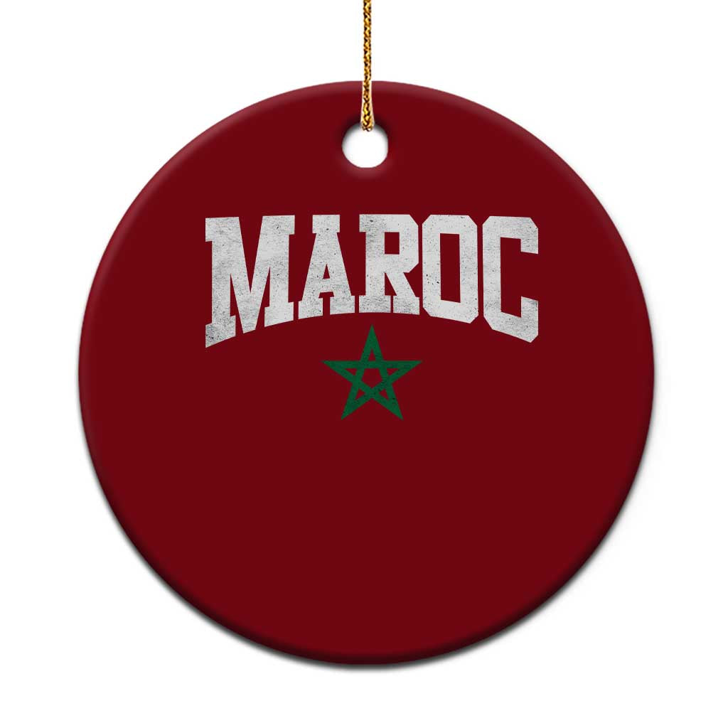Morocco Maroc Pride Ceramic Ornament Moroccan Heritage Vintage Green Star TS11 1pc Red Print Your Wear