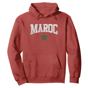 Morocco Maroc Pride Hoodie Moroccan Heritage Vintage Green Star TS11 Red Print Your Wear