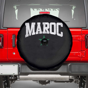 Morocco Maroc Pride Spare Tire Cover Moroccan Heritage Vintage Green Star TS11 Black Print Your Wear