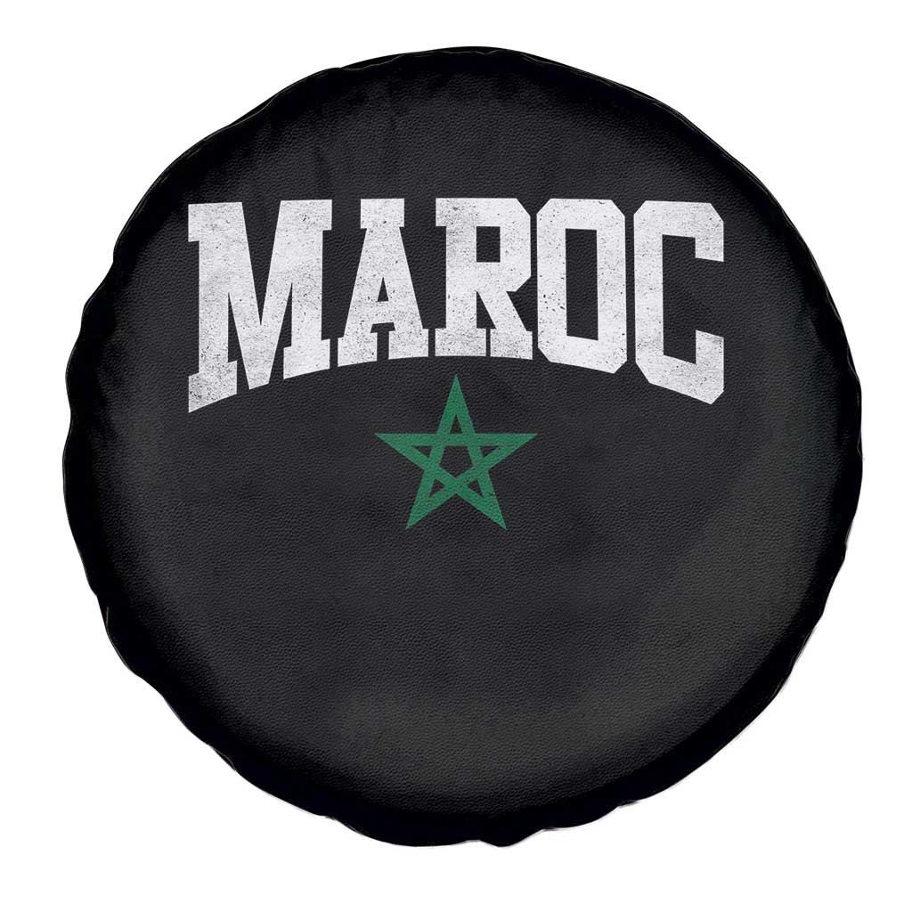 Morocco Maroc Pride Spare Tire Cover Moroccan Heritage Vintage Green Star TS11 Print Your Wear