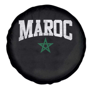 Morocco Maroc Pride Spare Tire Cover Moroccan Heritage Vintage Green Star TS11 Print Your Wear