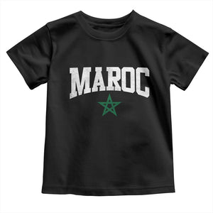 Morocco Maroc Pride Toddler T Shirt Moroccan Heritage Vintage Green Star TS11 Black Print Your Wear