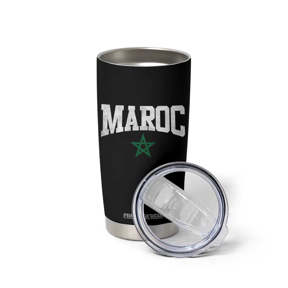 Morocco Maroc Pride Tumbler Cup Moroccan Heritage Vintage Green Star TS11 Print Your Wear