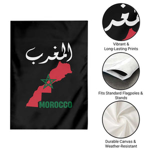Proud Moroccan Vintage Marocco Map with Arabic Characters Garden Flag TS11 Print Your Wear