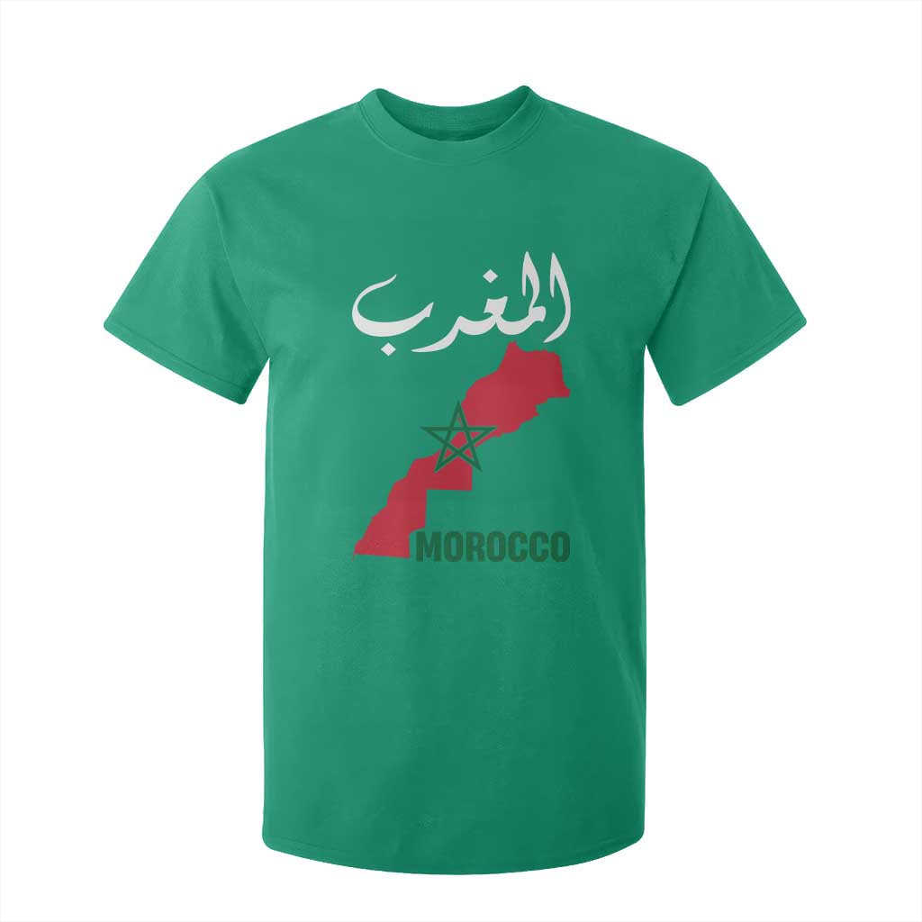 Proud Moroccan Vintage Marocco Map with Arabic Characters T Shirt For Kid TS11 Irish Green Print Your Wear
