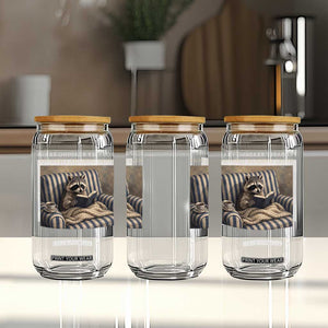 Funny Raccoon Book Lover Glass Can Probably Reading Trash Bookworms Teachers TS11 Print Your Wear