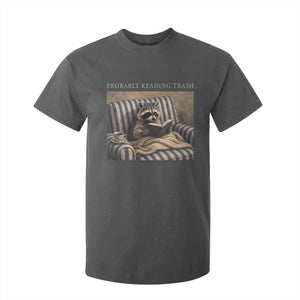 Funny Raccoon Book Lover T Shirt For Kid Probably Reading Trash Bookworms Teachers