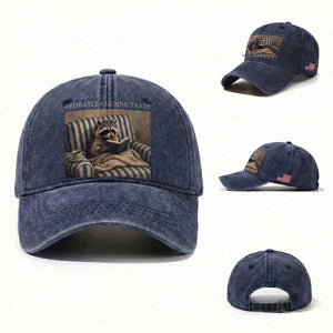 Funny Raccoon Book Lover Washed Cotton Baseball Cap Probably Reading Trash Bookworms Teachers