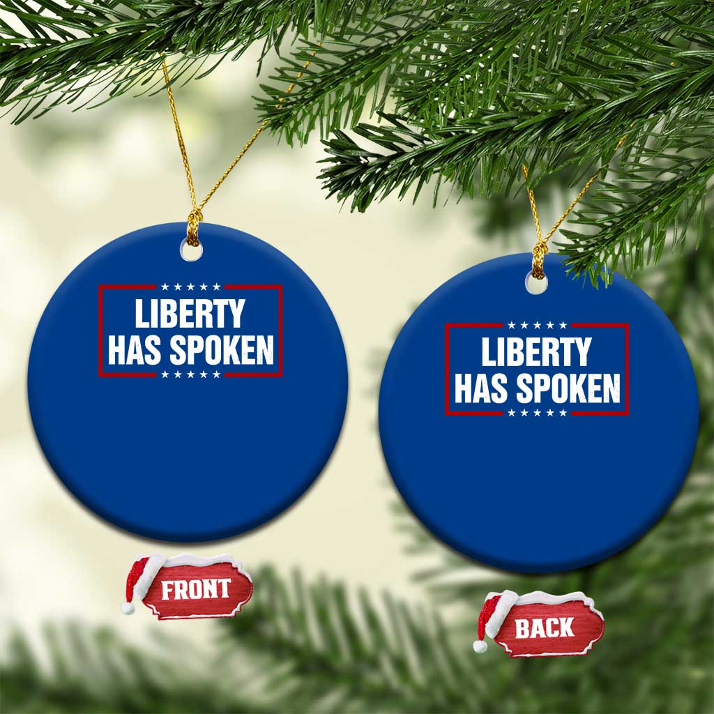 Liberty Has Spoken Funny Basketball Pointing Meme Ceramic Ornament