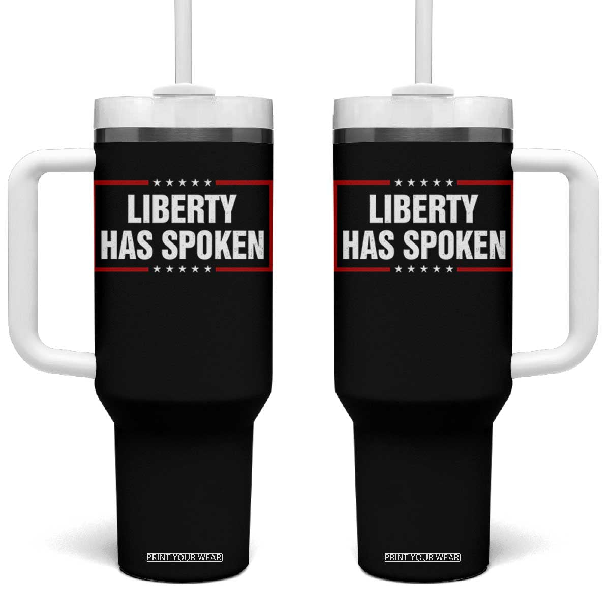 Liberty Has Spoken Funny Basketball Pointing Meme Tumbler With Handle TS11 One Size: 40 oz Black Print Your Wear
