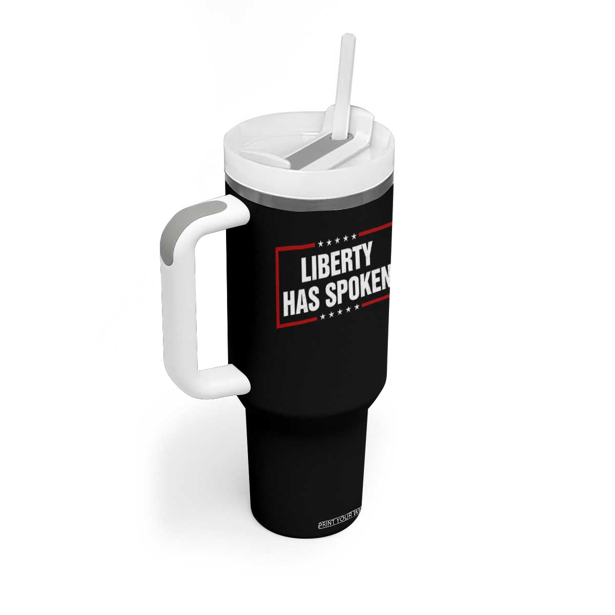 Liberty Has Spoken Funny Basketball Pointing Meme Tumbler With Handle TS11 Print Your Wear