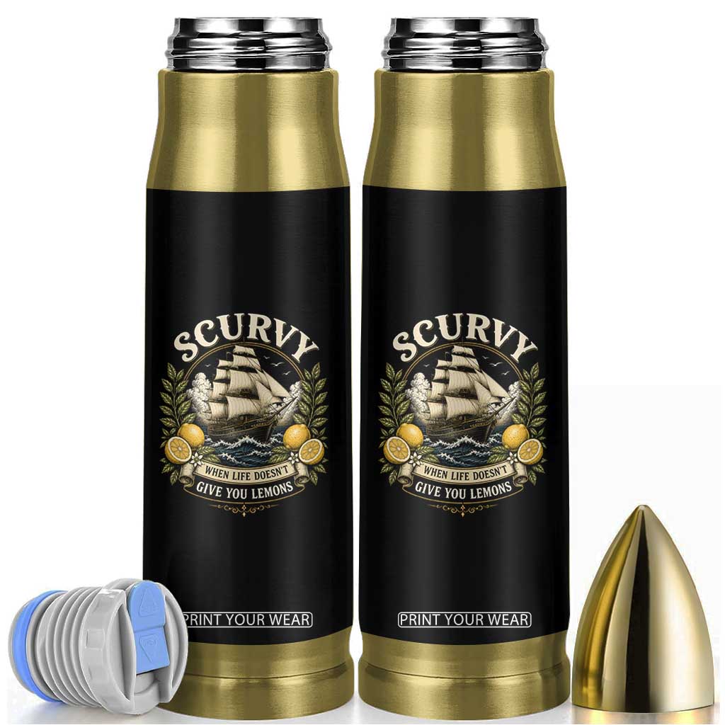 Scurvy When Life Doesnt Give You Lemons Bullet Tumbler Funny Pirate Lemon Vitamin C