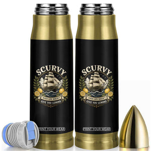 Scurvy When Life Doesnt Give You Lemons Bullet Tumbler Funny Pirate Lemon Vitamin C