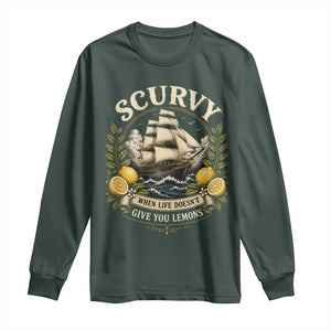 Scurvy When Life Doesnt Give You Lemons Long Sleeve Shirt Funny Pirate Lemon Vitamin C