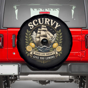 Scurvy When Life Doesnt Give You Lemons Spare Tire Cover Funny Pirate Lemon Vitamin C