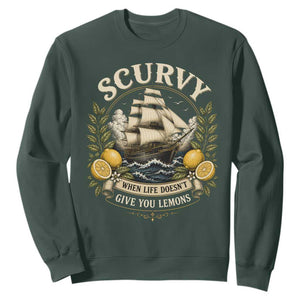 Scurvy When Life Doesnt Give You Lemons Sweatshirt Funny Pirate Lemon Vitamin C
