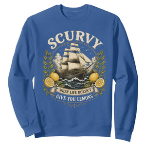 Scurvy When Life Doesnt Give You Lemons Sweatshirt Funny Pirate Lemon Vitamin C
