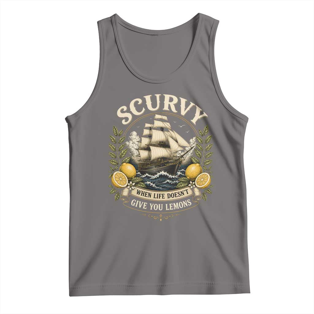 Scurvy When Life Doesnt Give You Lemons Tank Top Funny Pirate Lemon Vitamin C