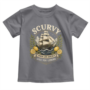 Scurvy When Life Doesnt Give You Lemons Toddler T Shirt Funny Pirate Lemon Vitamin C