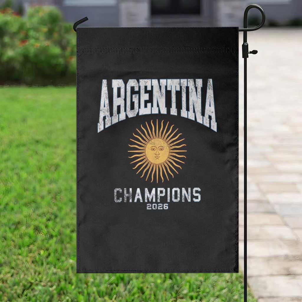 Argentina Champions 2026 Garden Flag Argentinian Pride Vintage Sol De Mayo
