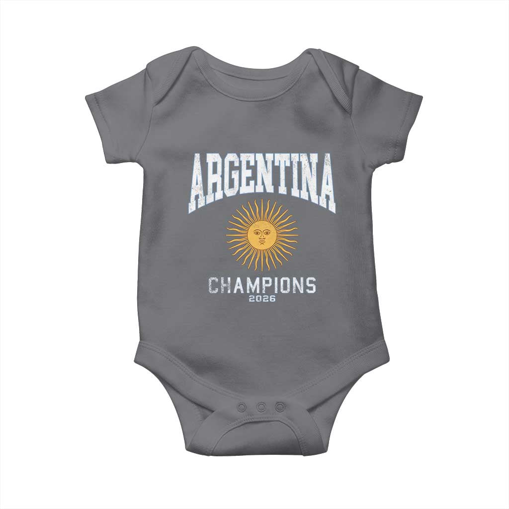 Argentina Champions 2026 Baby Onesie Argentinian Pride Vintage Sol De Mayo