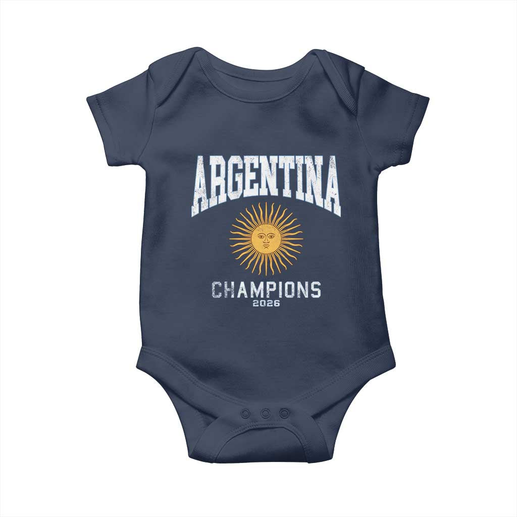 Argentina Champions 2026 Baby Onesie Argentinian Pride Vintage Sol De Mayo